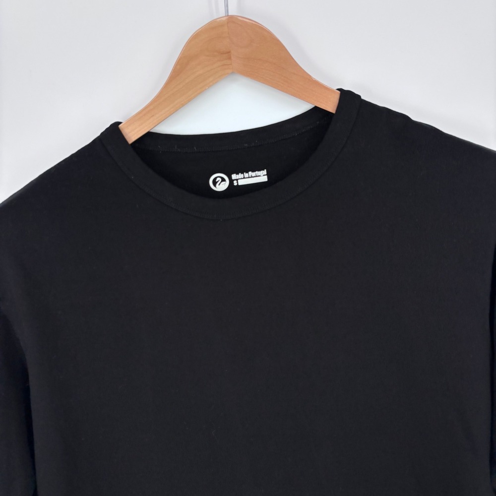 Outlier NYC Long Sleeve Shirt Men S Black Crewneck Cotton Minimalist Heavyweight
